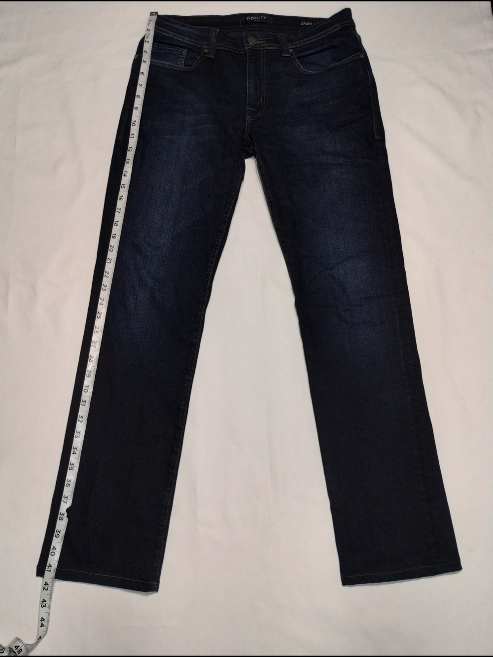 Fidelity Men's Dark Blue Slim Straight Jeans - Picture 5 of 15